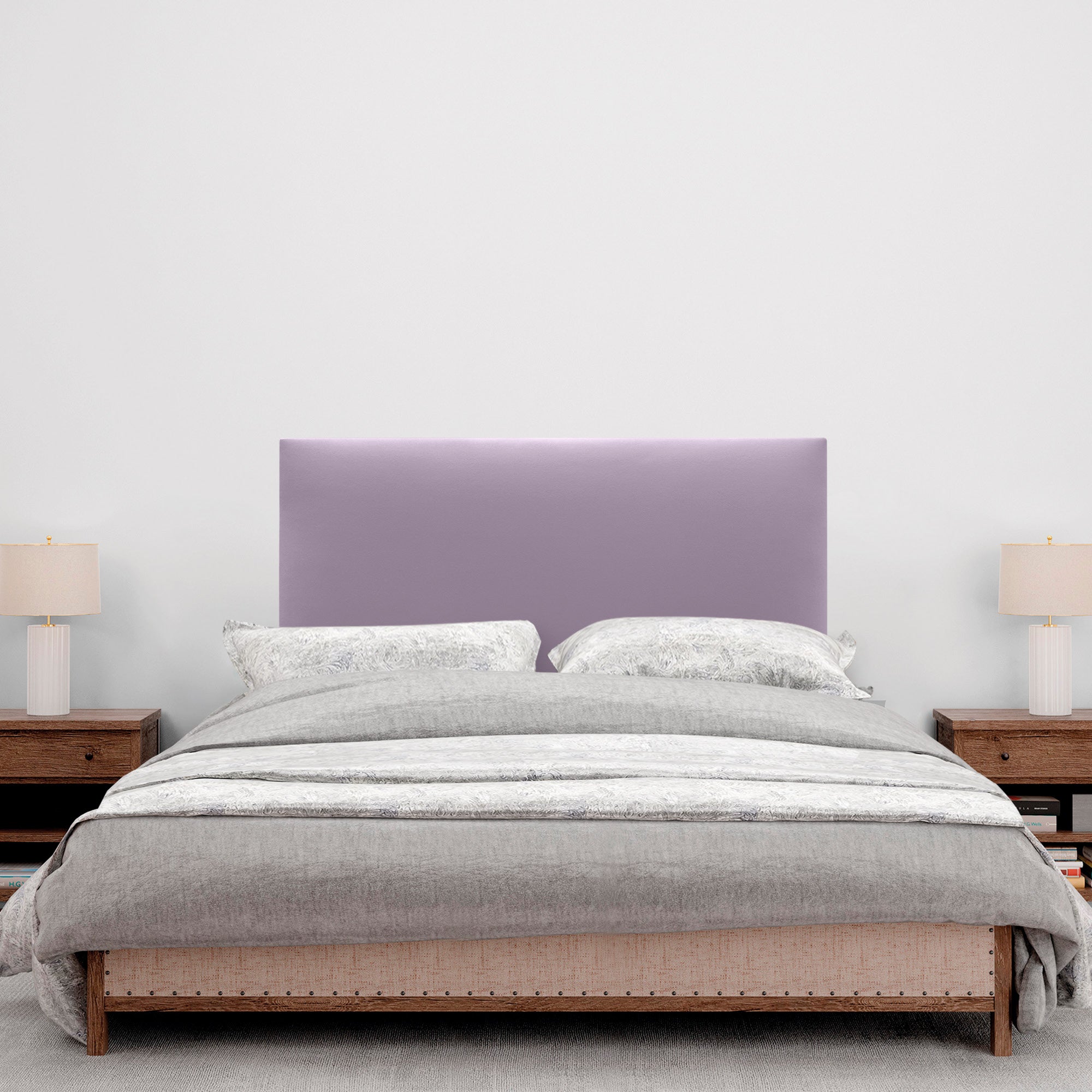 DHOME Cabecero de Polipiel Liso cabeceros Cabezal tapizado Cama (Polipiel Lila, 110cm (Camas 80/90/105)) - 4