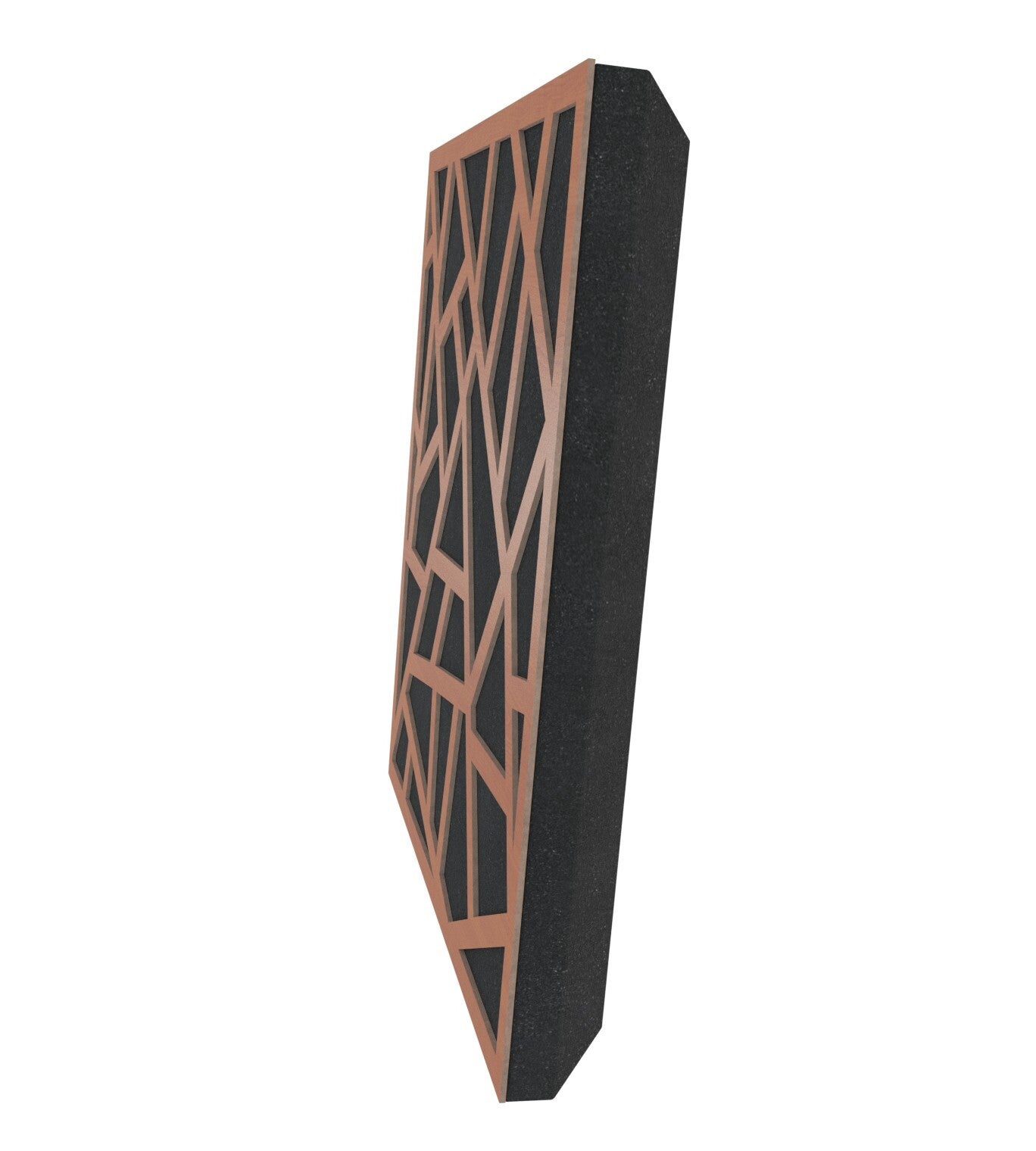 Lot de 2 Panneaux acoustiques insonorisants SKYROSS 50x50x5 cm - 0.5 m² surf.totale - MDF perforé laminé et mousse acoustique - Cerise - 3