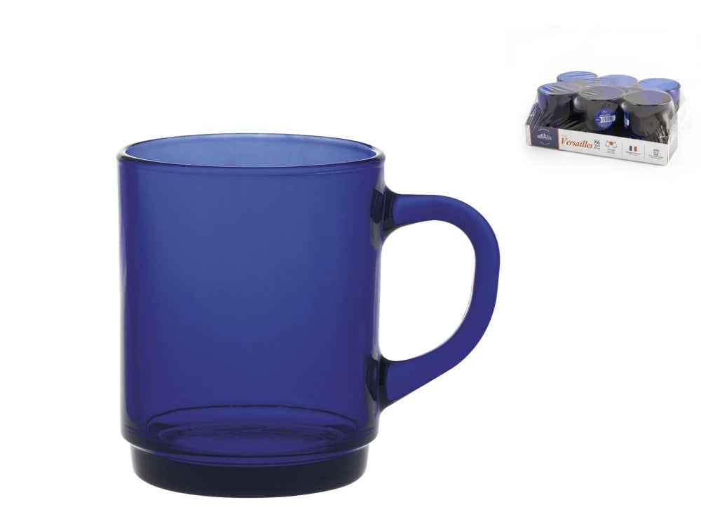 Crazystock Selected Paquete De 6 Tazas De Pasta De Vidrio Cl 26 Azul , Leroy Merlin
