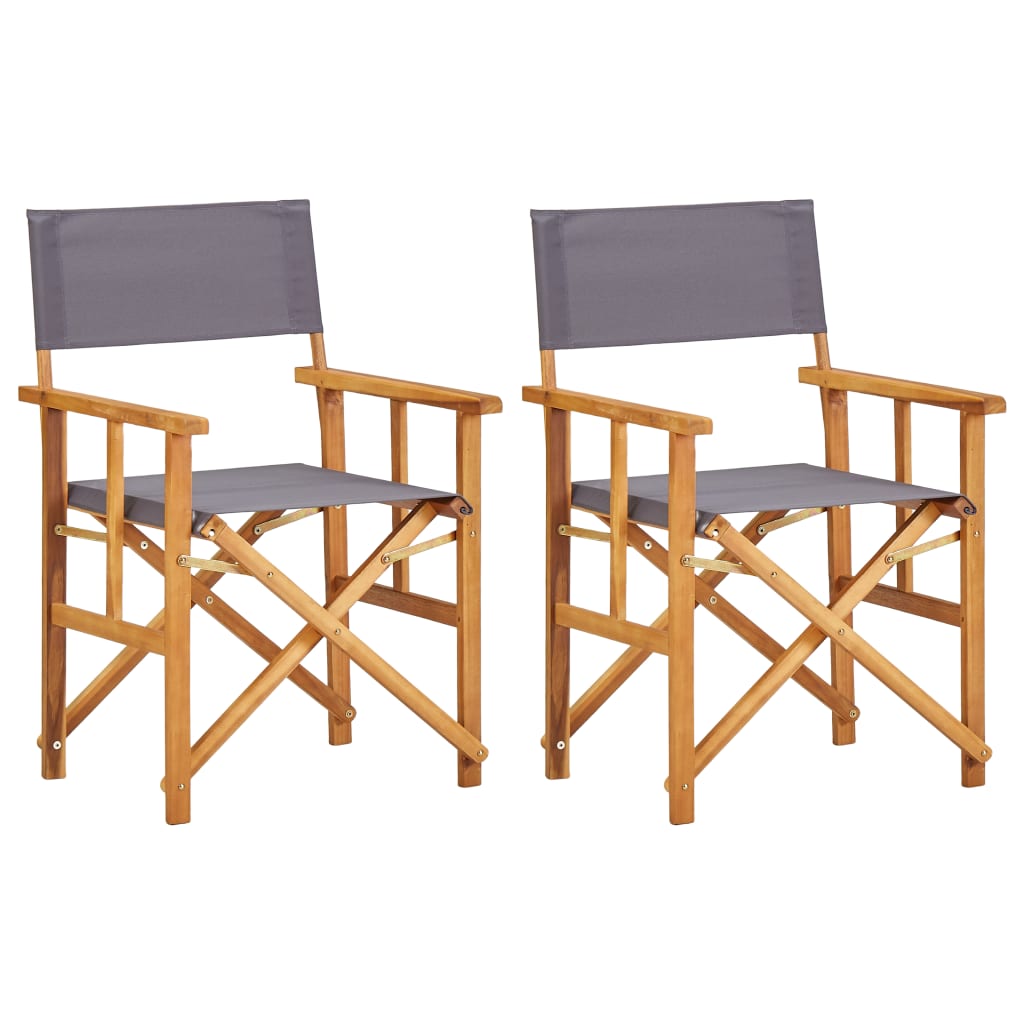 Maison Exclusive - Chaises de metteur en scène lot de 2 Bois massif d ...