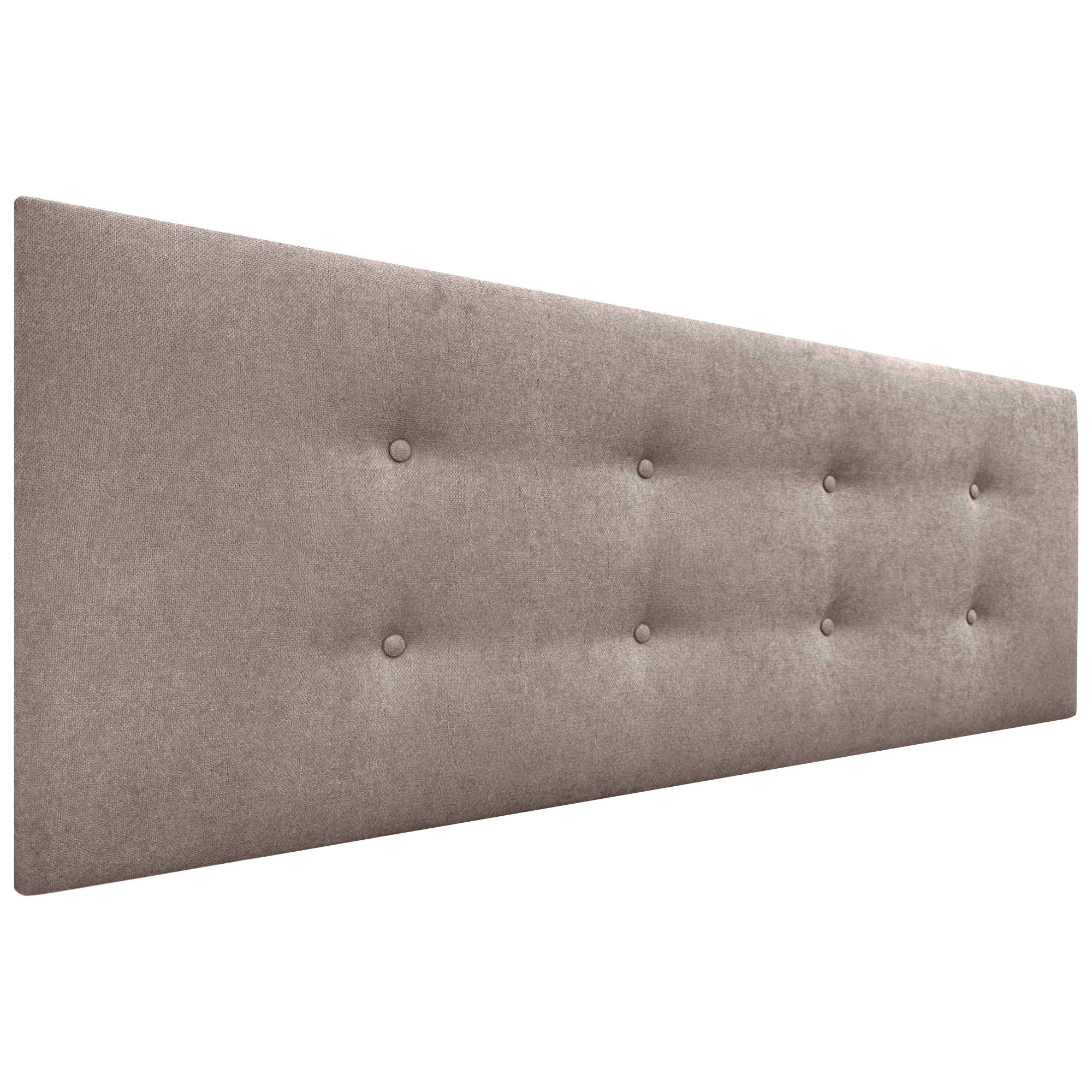 Dhome cabecero de tela aqualine pro con 2 hileras de botones cabezal tapizado cama lujo (tierra, 145cm)