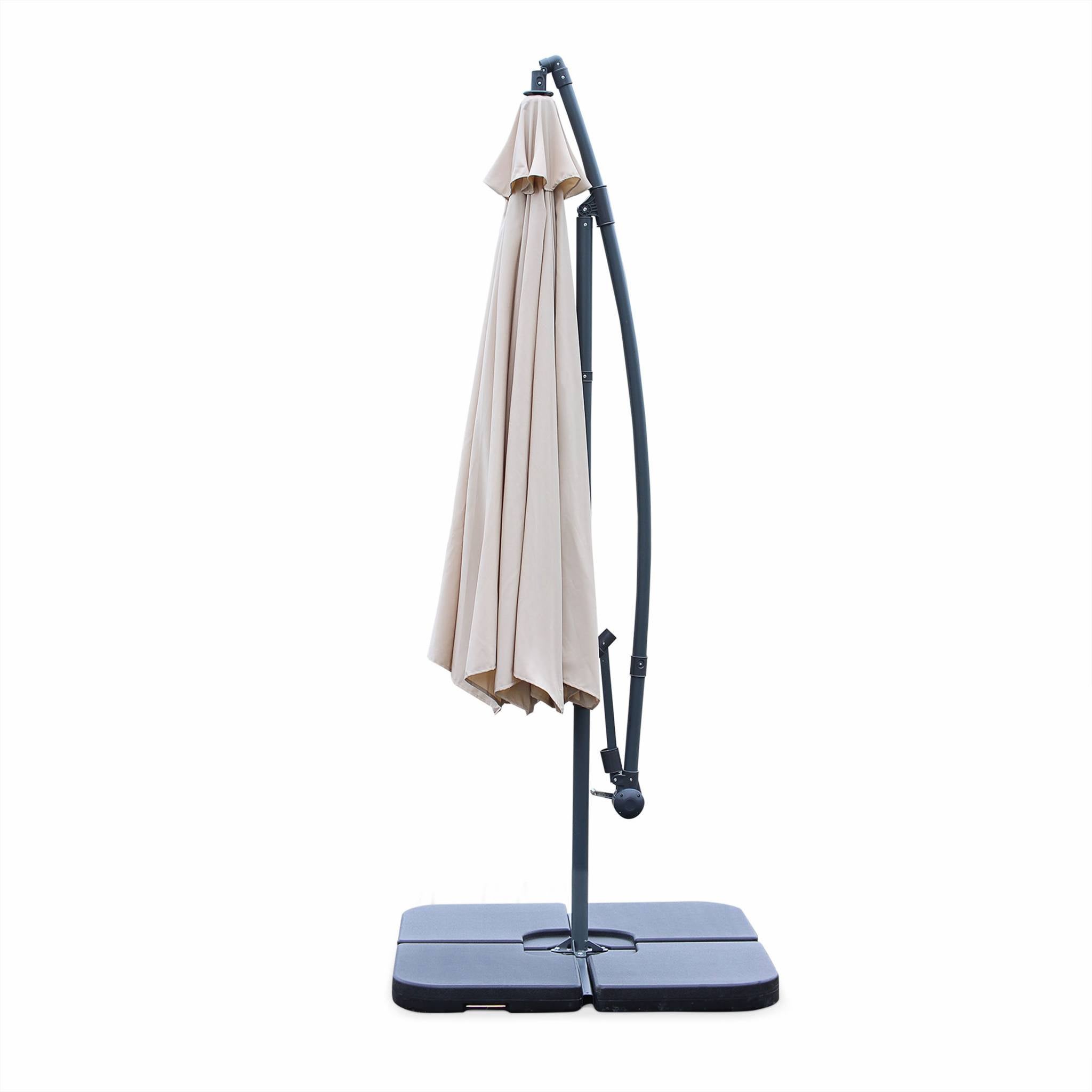 Sombrilla redonda, 350cm Beige - 350x350x250 cm - 3