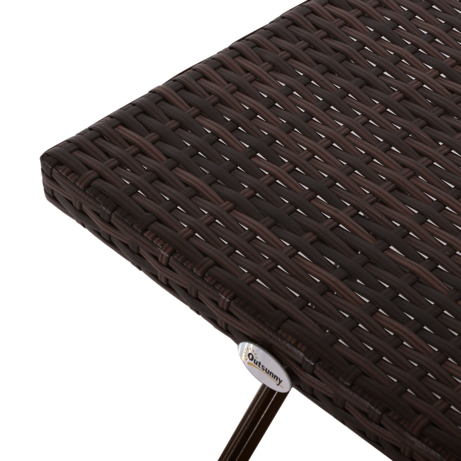 Table basse de jardin carré en Résine Marron - 8