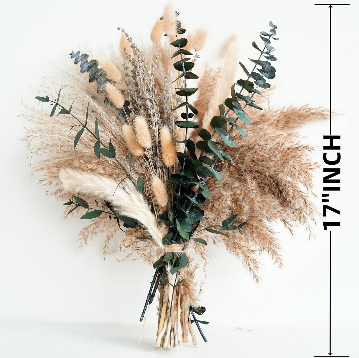 Herbe de la Pampa Verte - Décoration de Table pour Salle à Manger et Salon - Fleurs Séchées et Artificielles - Petite Décoration Quotidienne d'Ét - 2
