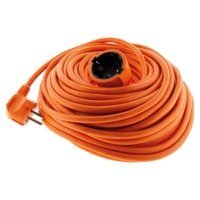 Rallonge électrique Schuko 2P+T 25m - Orange - Zenitech