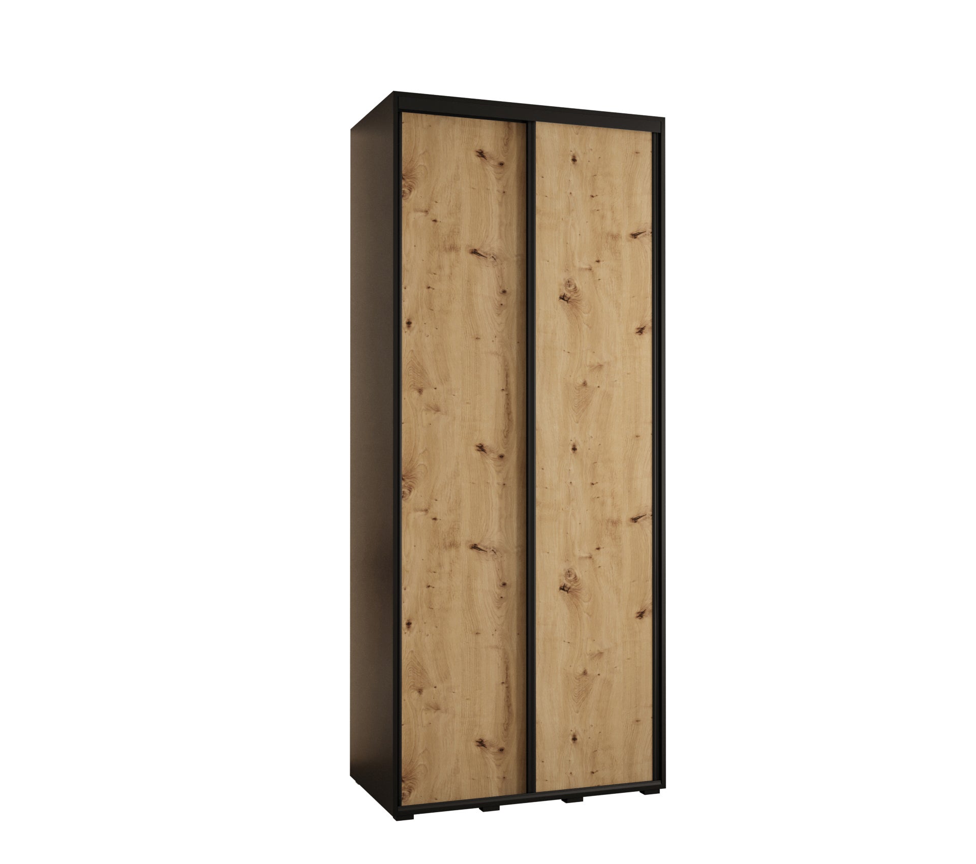 Szafa przesuwna wysoka Davos 1 120 x 60 x 235,2 cm czarny + artisan + u. czarny - Abiks Meble