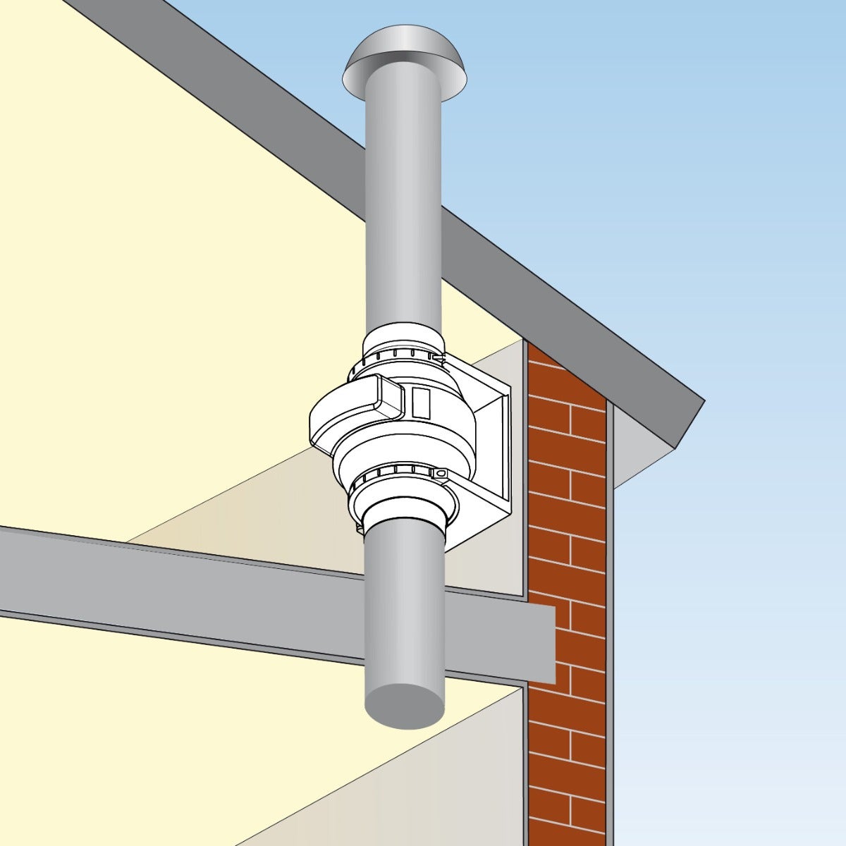 Extracteur d'air permanent en conduits - VMC EASY 100 3V - 123186 ATLANTIC - 123186 - 4