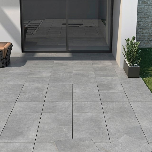 Carrelage sol extérieur effet pierre Link Perle R11 60x120 cm - Réflex Boutique