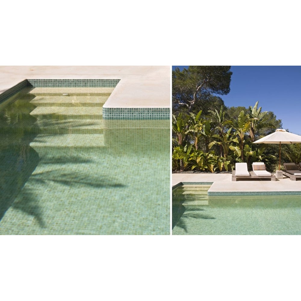 Mosaïque en émaux de verre Color Beige nuancé 2.5x2.5 cm - 3