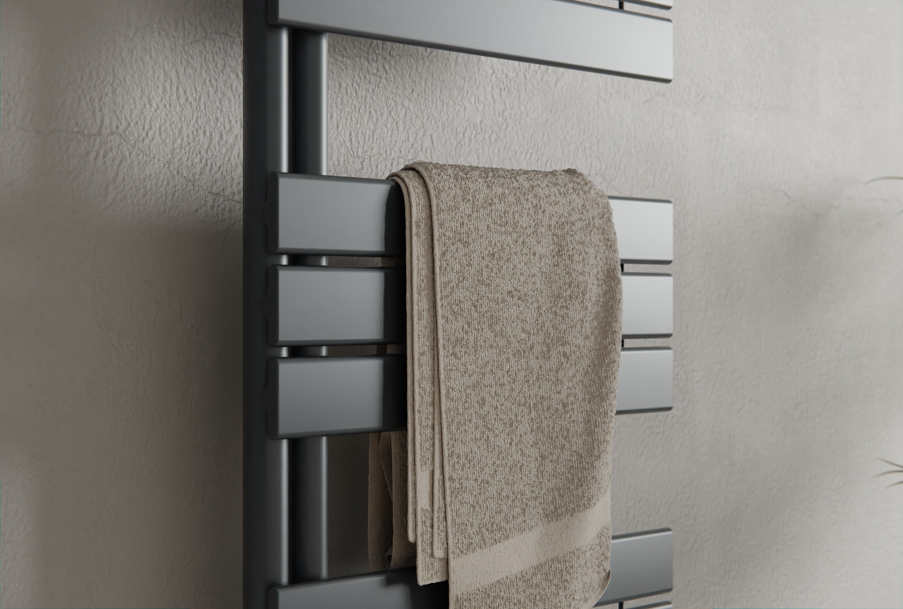 Bernstein Grzejnik łazienkowy Design D16G antracytowy z przyłączem chrom 160x60 cm