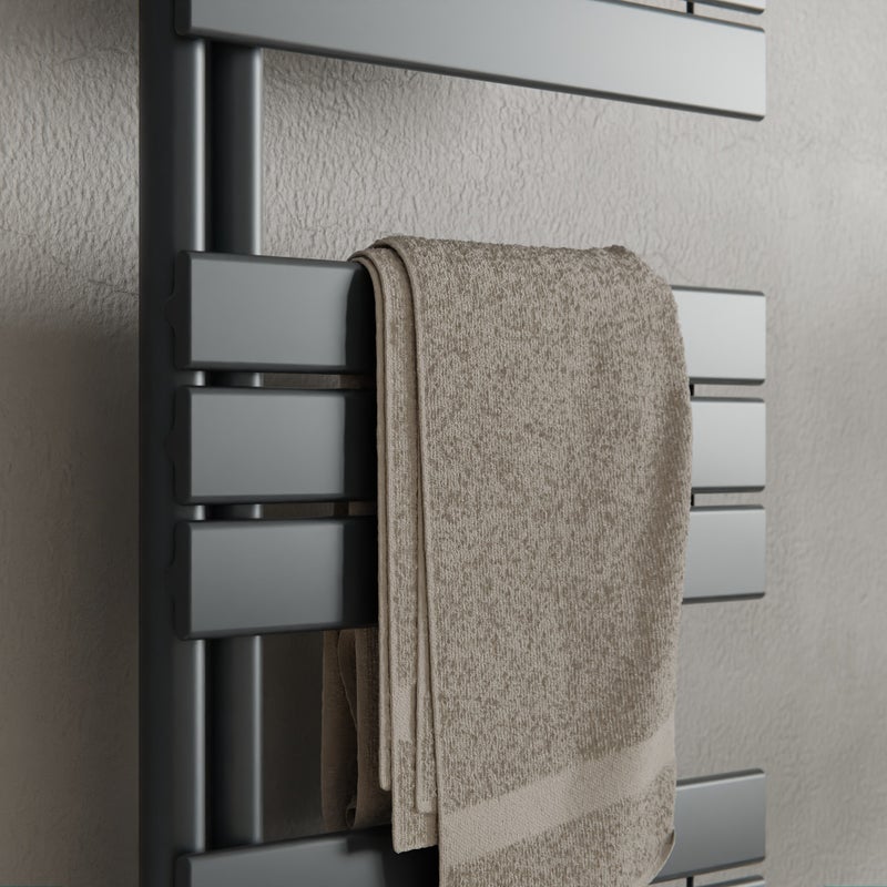 Bernstein Grzejnik łazienkowy Design D16G antracytowy z przyłączem chrom 160x60 cm