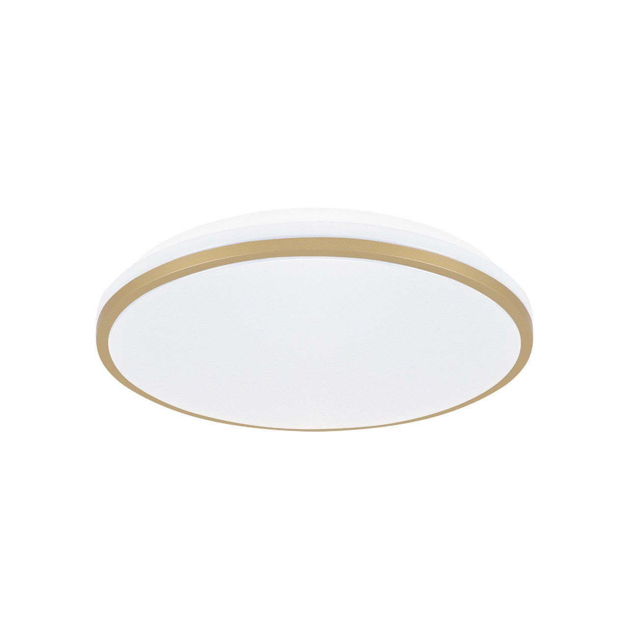 Plafon Linus okrągły biało-złoty LED 12W 4000K 730lm wym: 6,5 x 28 cm IP20 tworzywo sztuczne Struhm