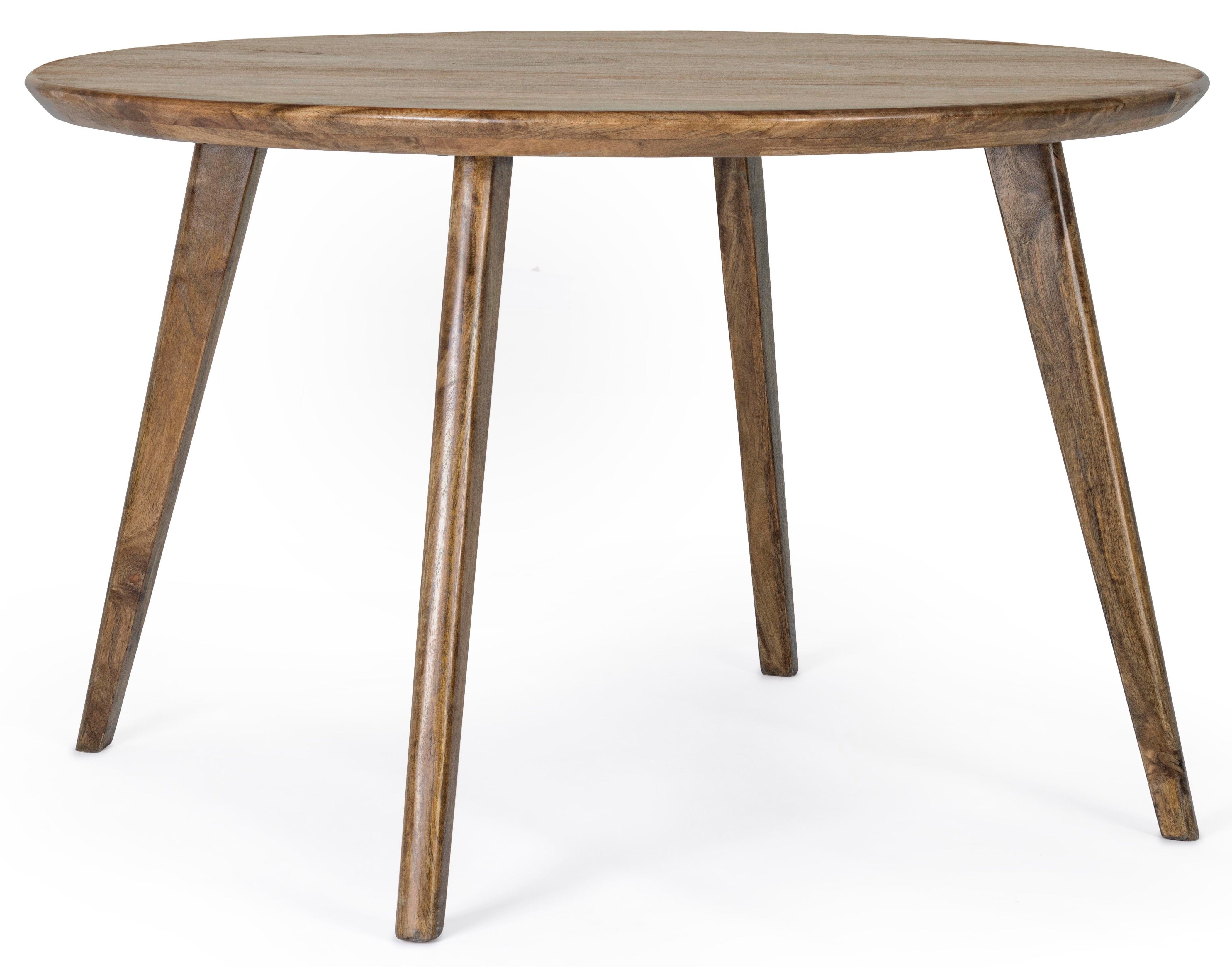 Table à manger ronde en bois de manguier marron Sylvie D 120cm | Leroy ...