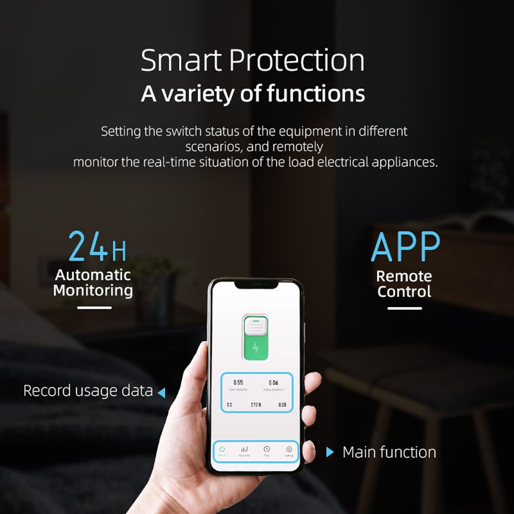 Interrupteur WiFi intelligent, télécommande sans fil pour téléphone portable, fonction de minuterie pour appareils électroménagers (10 A) - 4