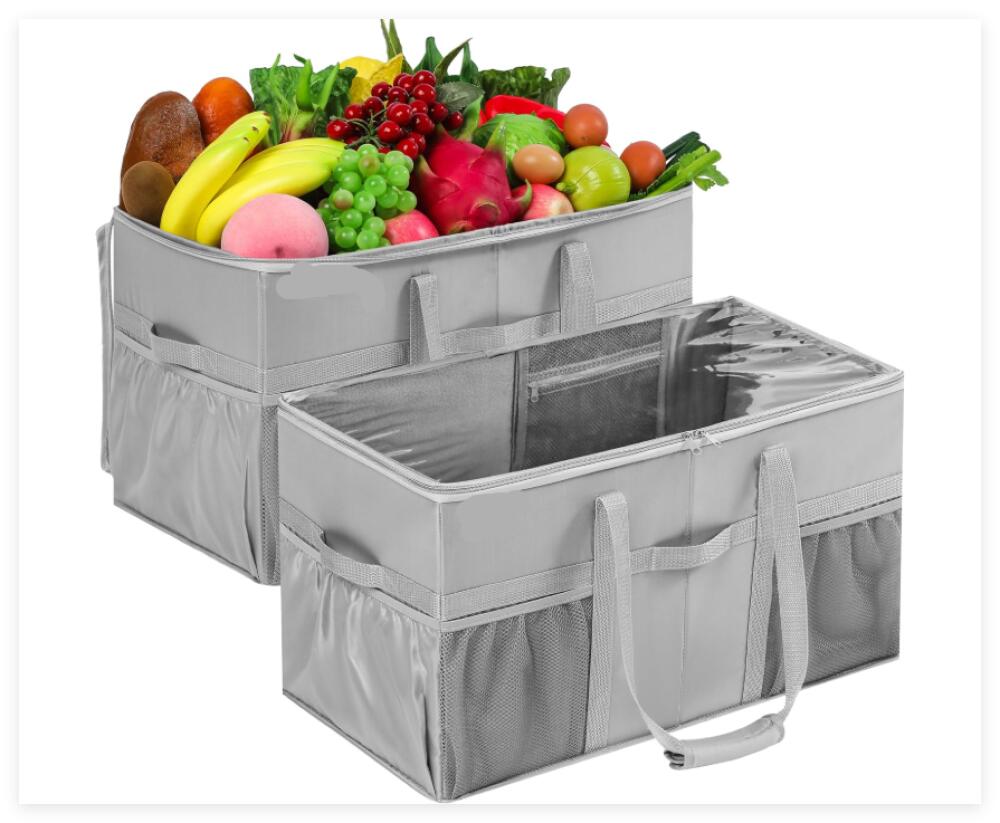 LUVHOMEE Lot De 2 Grands Cabas Réutilisables Extra-Larges