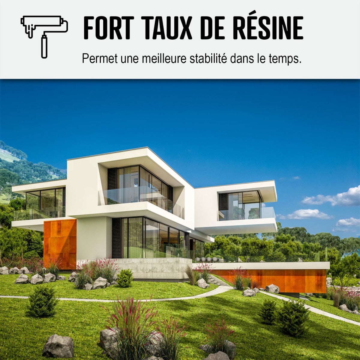 Pittura acrilica per esterni: per facciate esterne e stucco - ARCAFAÇADE RENOV - 10 x 10 L Bianco grigiastro - RAL 9002 - ARCANE INDUSTRIES - 3