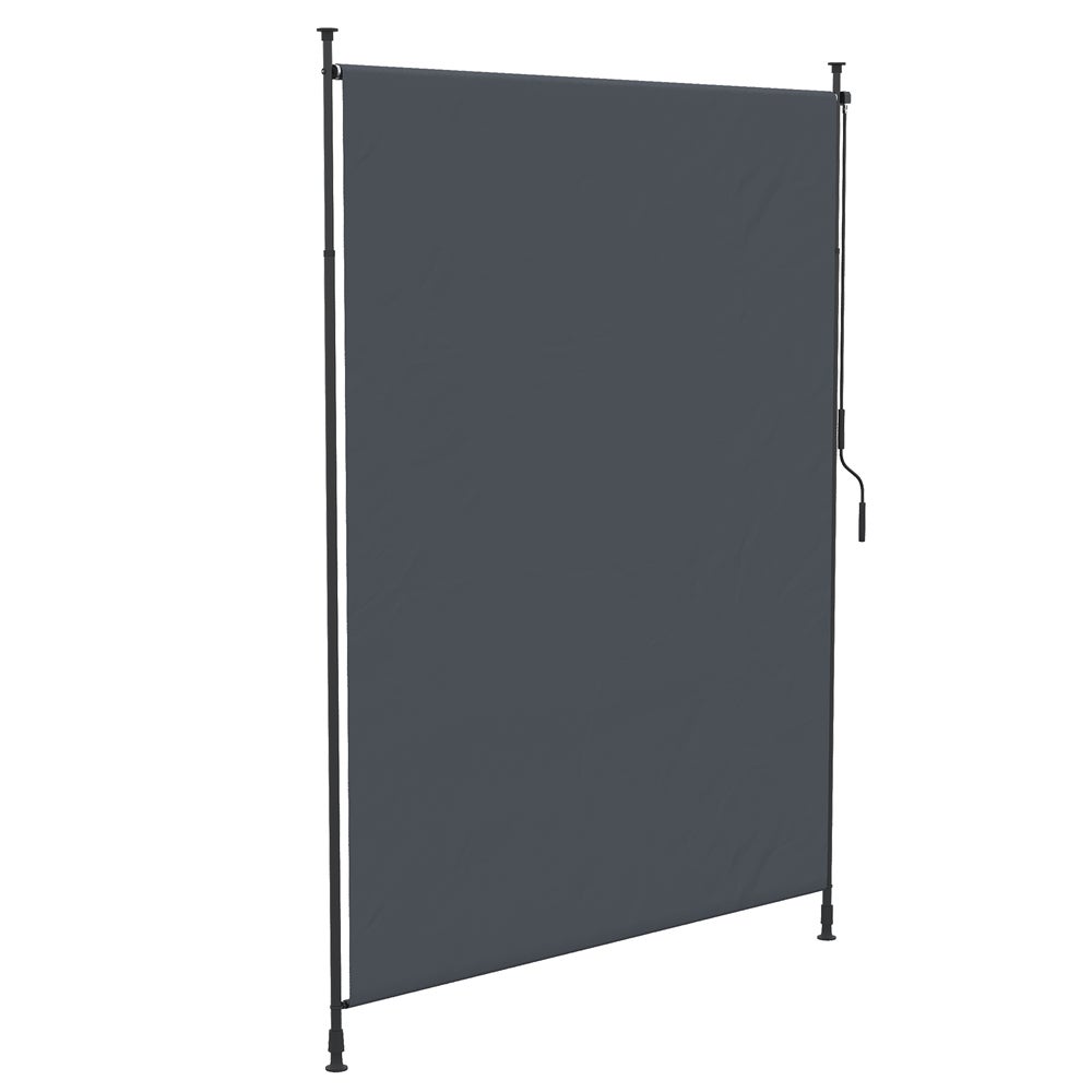 Toldo vertical 200x292 cm - Techo retráctil de aluminio gris para terraza - 5