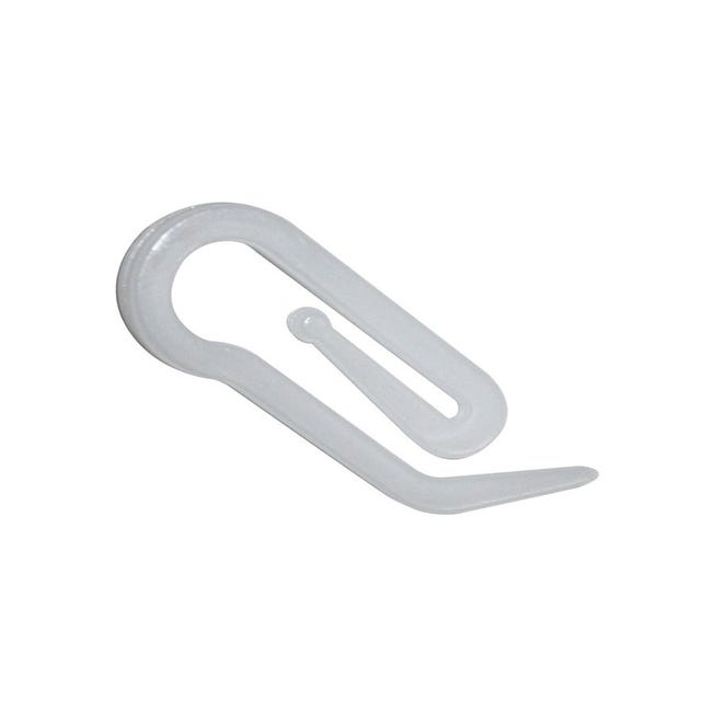 Garneck 25 Ganci Per Tende Regolabili In Plastica Bianca - Ganci A Pieghe Per Nastro, Anelli E Barre - Perfetti Per Tende Da Doccia, Porte E Finestre