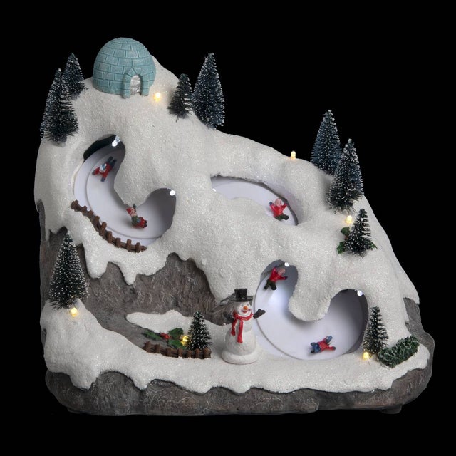 Village de Noël luge et igloo animé/musical 12 LED + transfo - Feeric lights & christmas