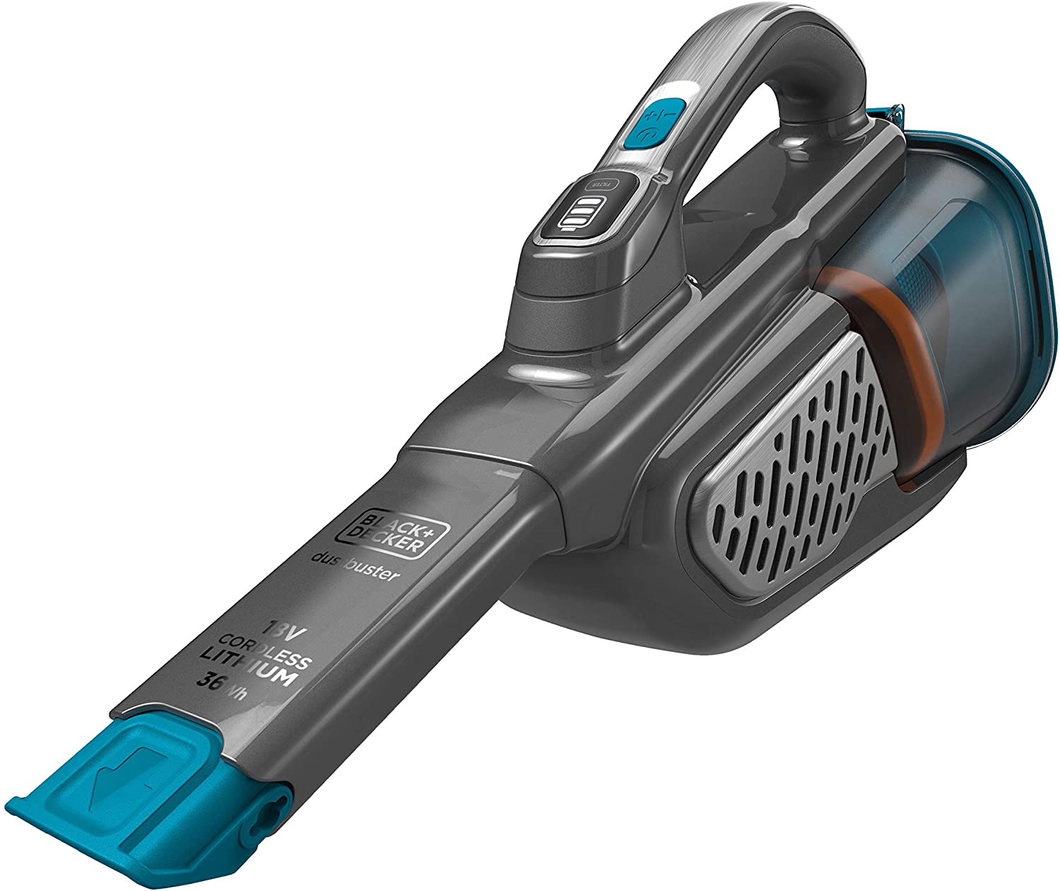 Black + Decker Black & Decker Bhhv520bf-Qw Aspiradora De Mano Plata, Titanio Sin Bolsa Azul , Leroy Merlin