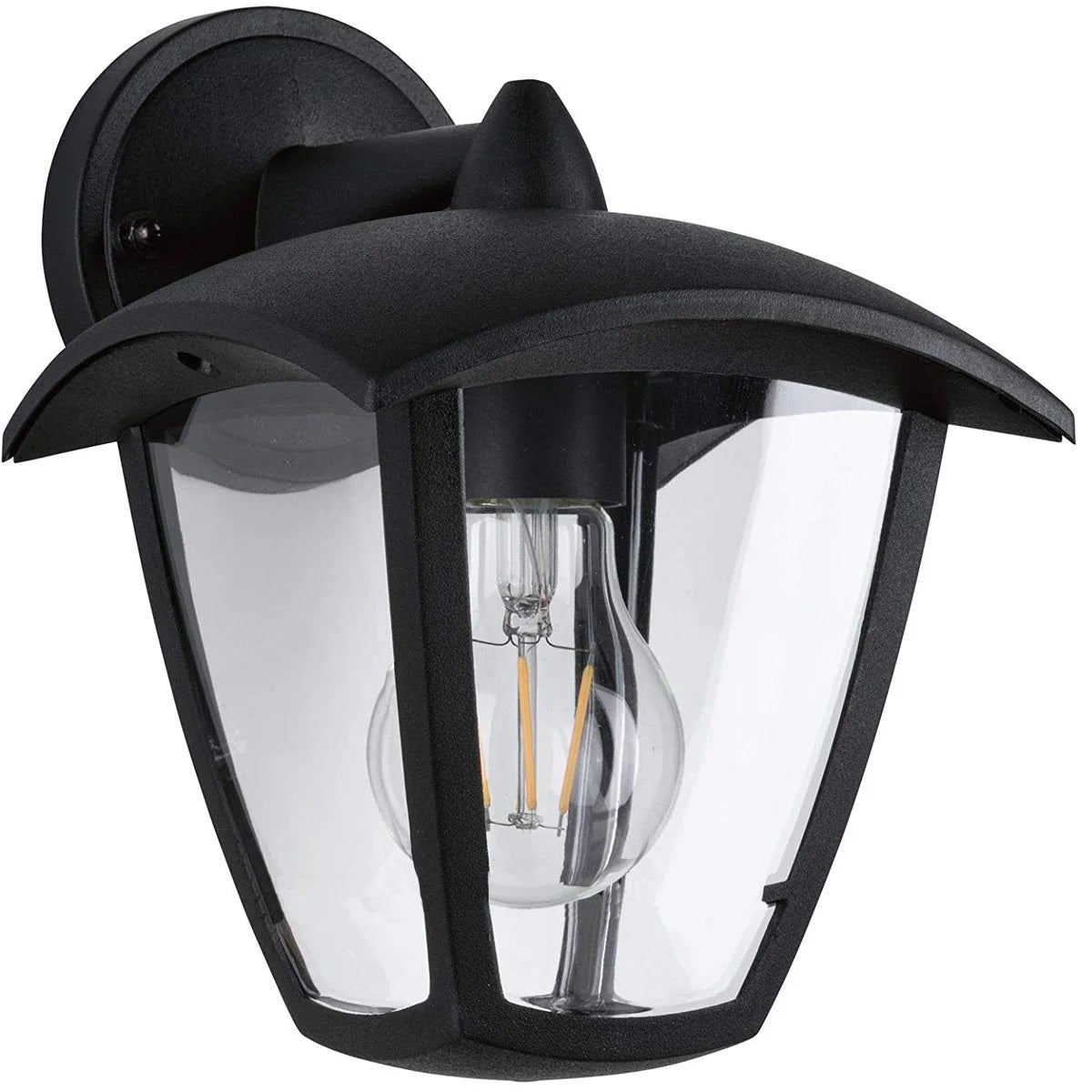 CGC Lighting Luz de pared exterior, linterna, entrenador de pared, negro E27 IP54 - 5