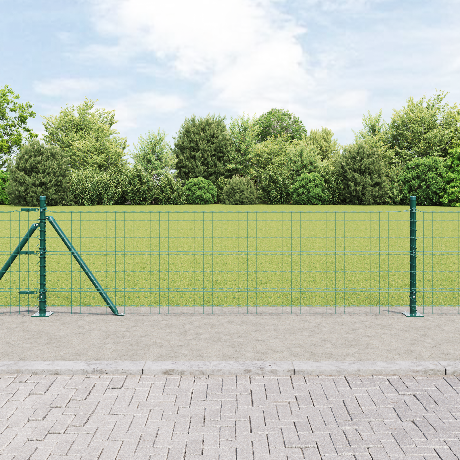 VidaXL Set di Pali per Recinzione 7 pcs Verde Ø32mm 70 cm | Leroy Merlin