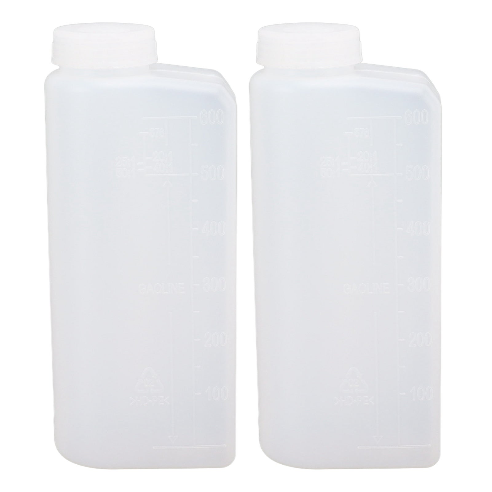 Butelka do mieszania oleju, benzyny i paliwa, 2-suwowa, 600 ml, 2 sztuki, profesjonalny pojemnik do mieszania pił łańcuchowych, żelaznych