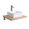 Ensemble De Salle De Bain WILL - Plan De Toilette Suspendu 60 Cm Structure Métal Noir Mat Vasque Miroir Ensemble De Salle De Bain WILL - Plan De Toilette Suspendu 60 Cm Structure Métal Noir Mat Vasque Miroir