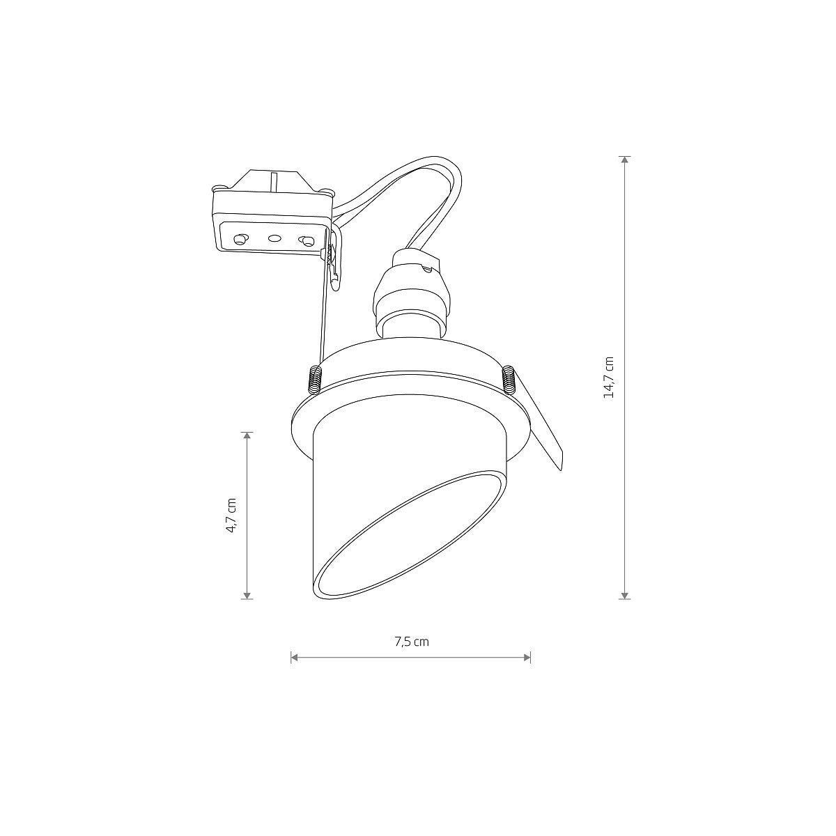 Oprawa sufitowa wpuszczana podtynkowa Solta czarna 1xGU10x10W okrągła IP20 wym: 7,5 x 6,5 x 8,1 cm aluminium Nowodvorski Lighting - 3