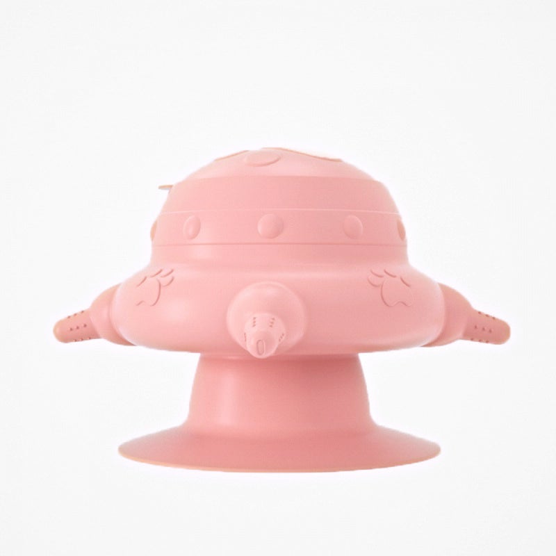 Karmnik dla szczeniąt, 1 opakowanie, różowa silikonowa miska na mleko dla zwierząt z 4 smoczkami i przyssawką