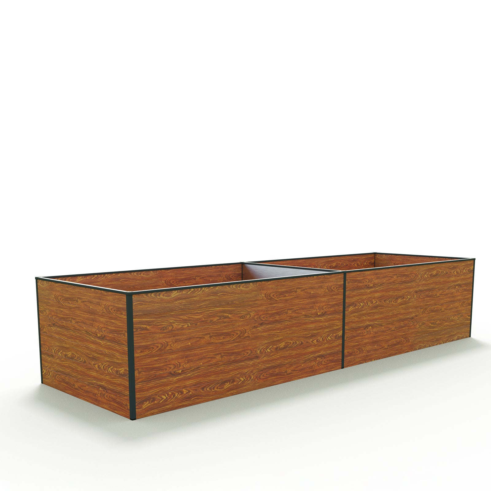 119 x 387 x 77 cm Grządka podwyższona, optyka drewna