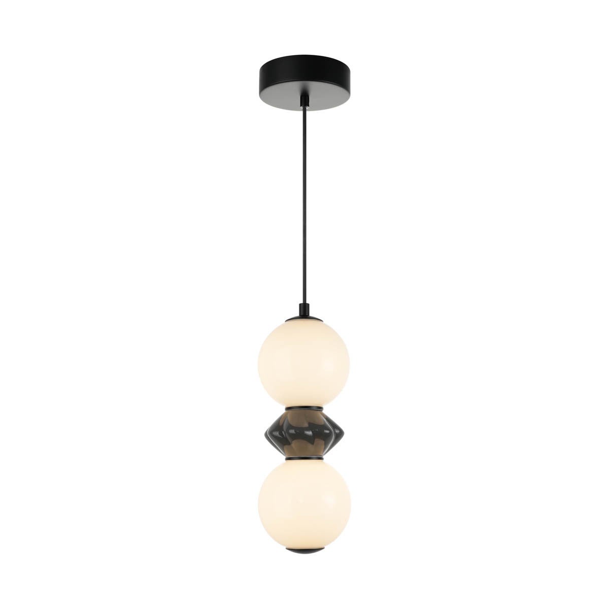Lampa wisząca BALOS LED 10W Ciepła biel 1250lm czarna matowa wym: 166 x 12 x 12 cm Italux