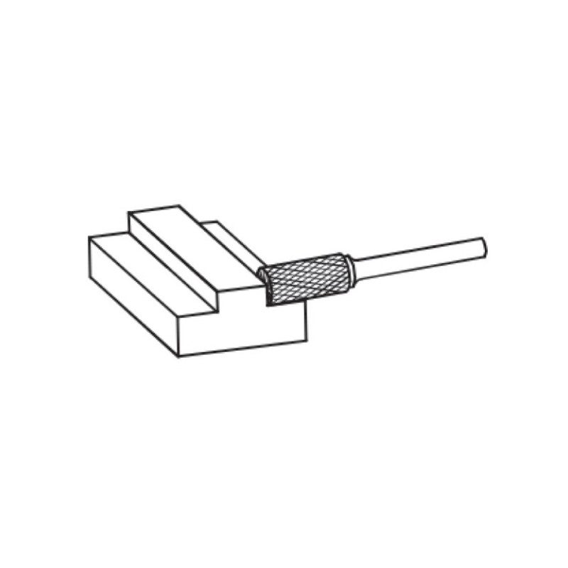 Fraise carbure cylindrique coupe en bout 6 x 18mm longueur 58mm HANGER 151006 - 2