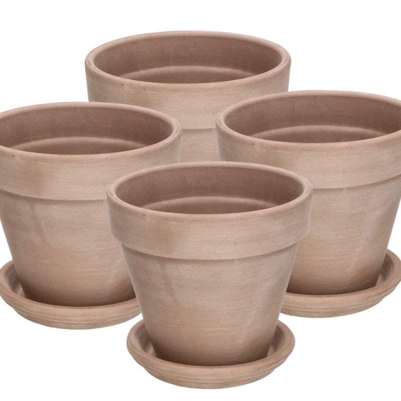 Doniczka glina ceramika terakota podstawka fi 15 - 4 szt. - KOTARBAU