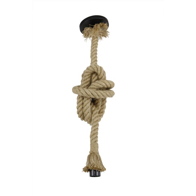 Jandei Lampada a sospensione corda vintage 1 braccio Tappo E27 | Leroy Merlin Jandei Lampada a sospensione corda vintage 1 braccio Tappo E27 | Leroy Merlin