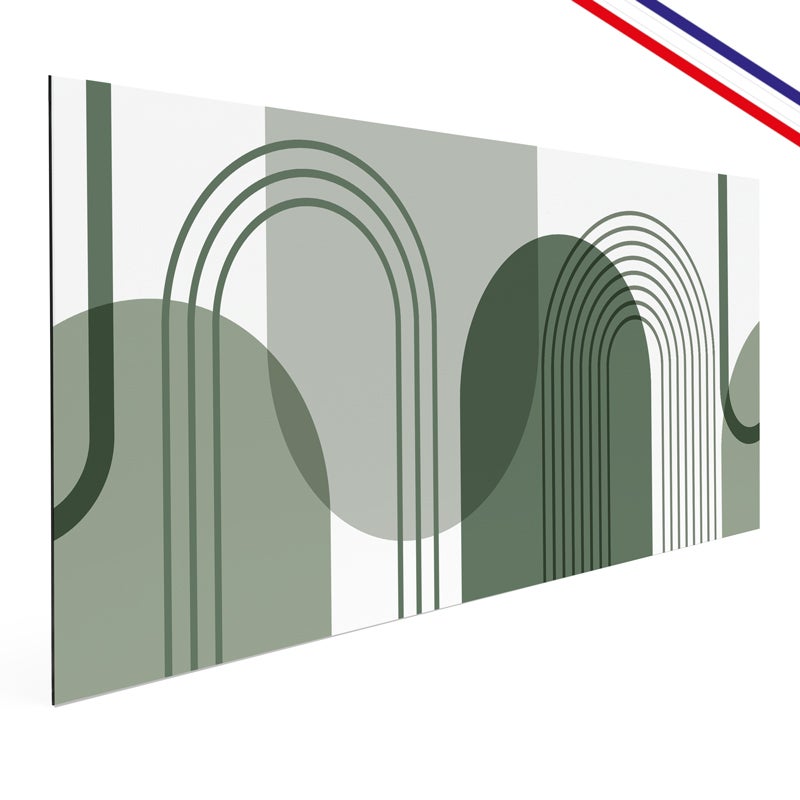 Crédence de salle de bain en Aluminium design vert 140x30 cm (en 2 bandeaux) - Arche - 4