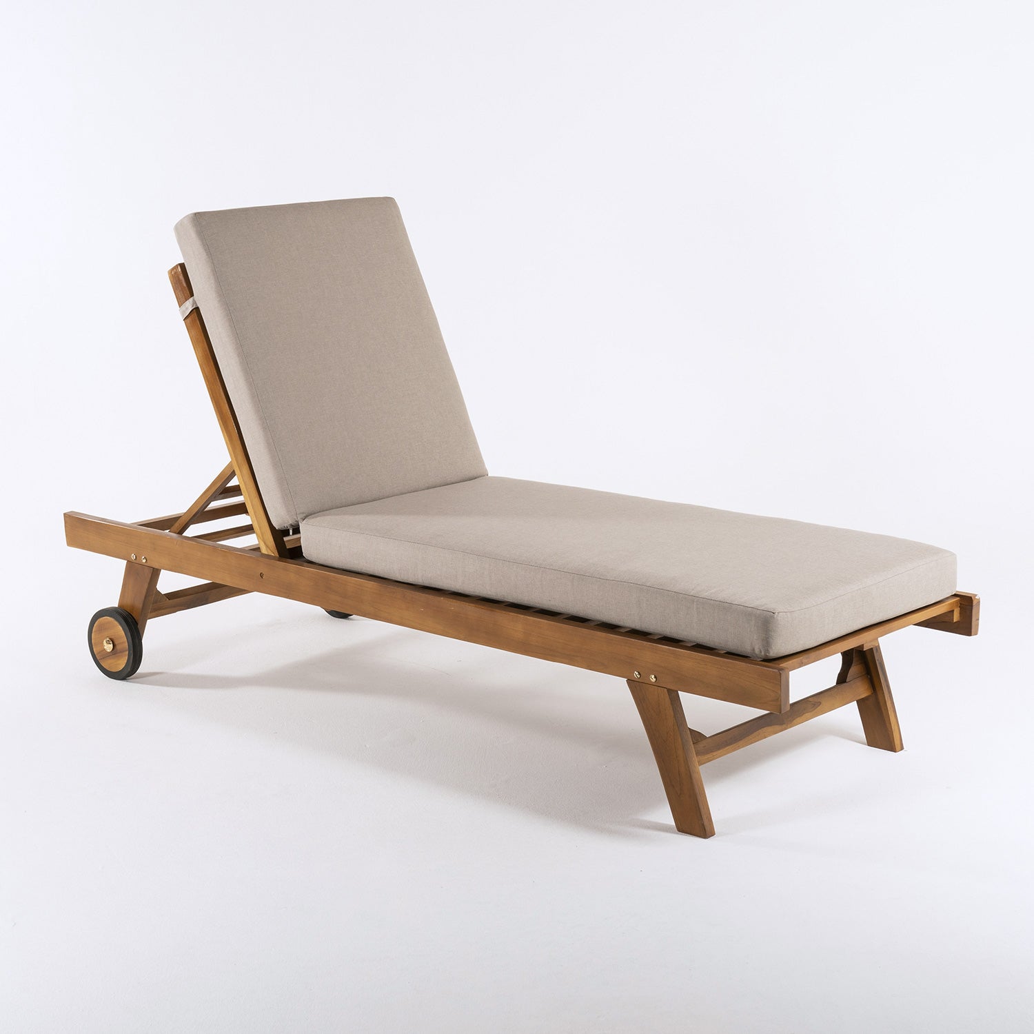 Pack de 2 cojines para tumbona en olefin marrón tostado, uso exterior prolongado 190x60x10 cm - 5
