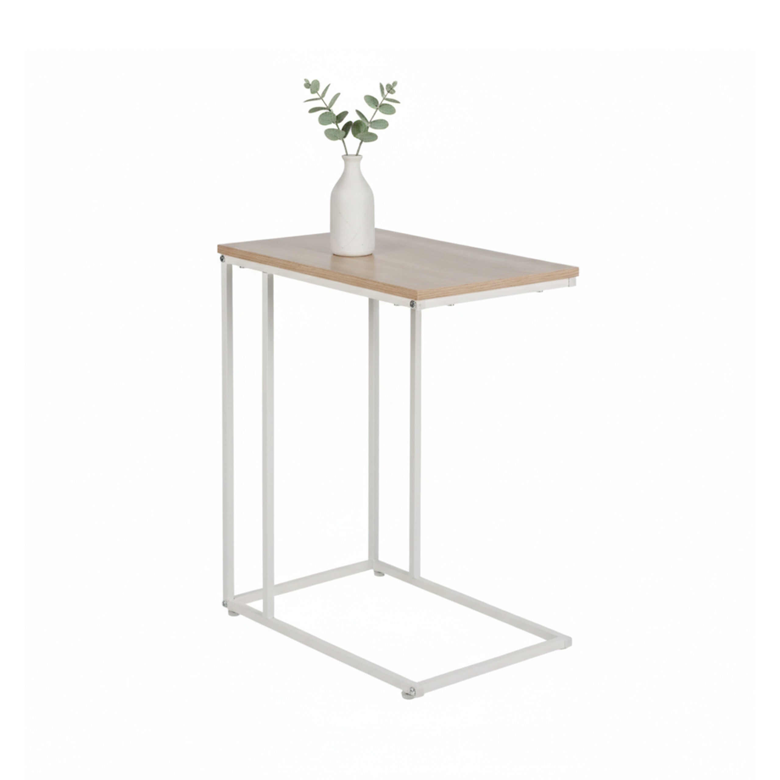 Relaxdays Table de chevet, deux tiroirs spacieux, H x L x P : env. 55 x 40 x 41,5 cm, pour la chambre, nature