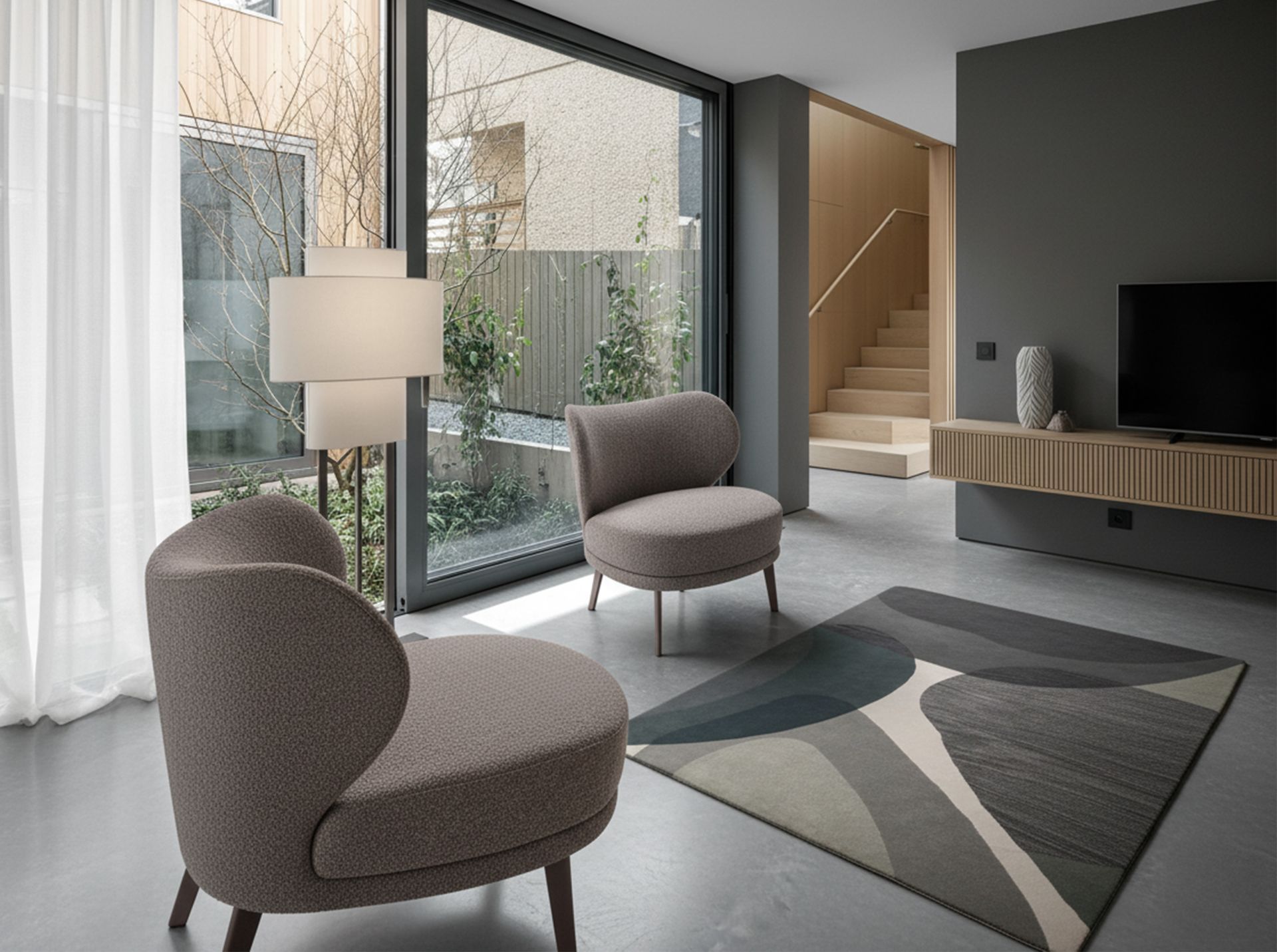 ANGEL CERDA Fauteuil en tissu marron - 6