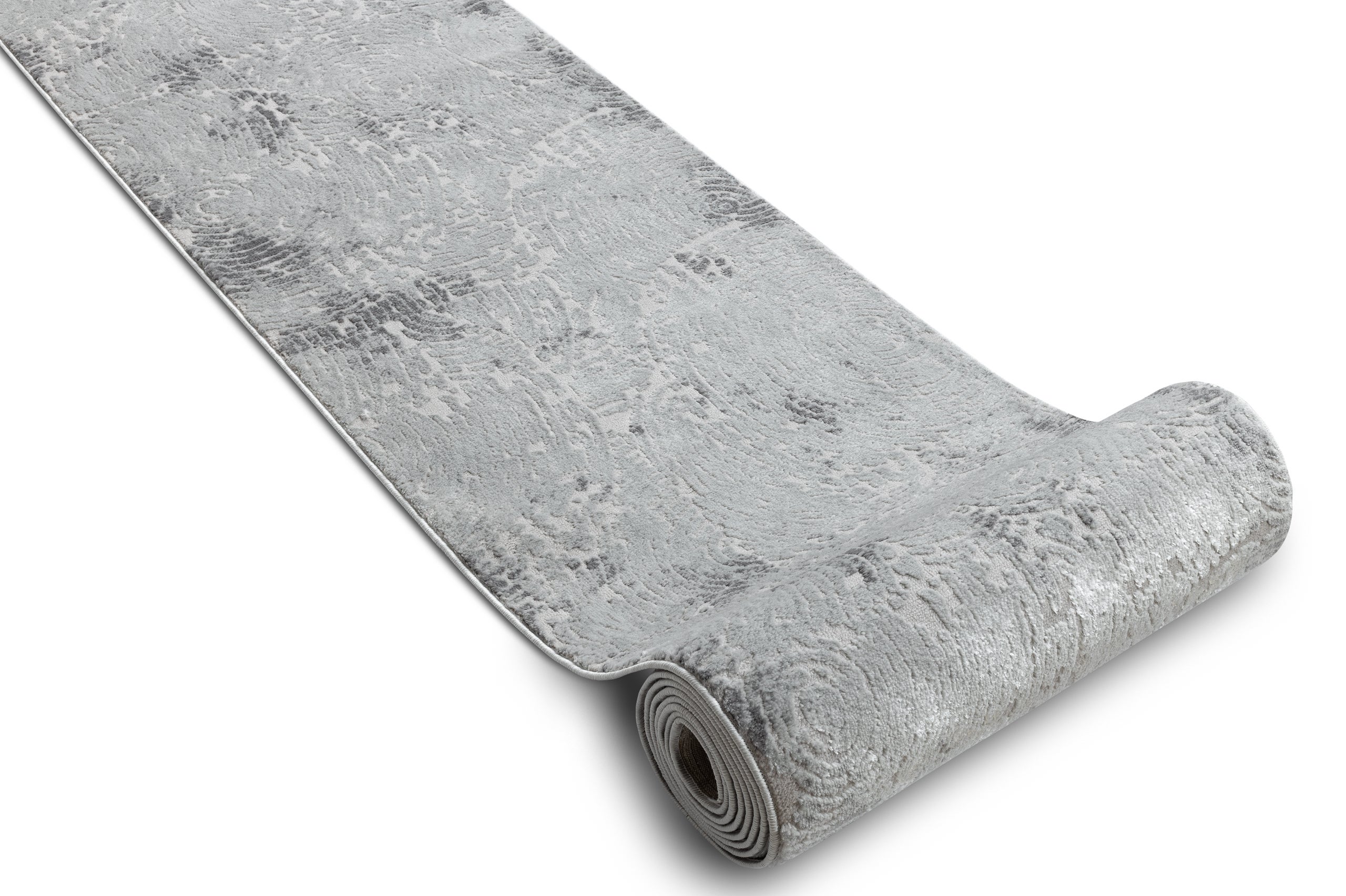 Tapis de couloir Structural MEFE 8725 deux niveaux de molleton gris 80 cm 80x510 cm - 2