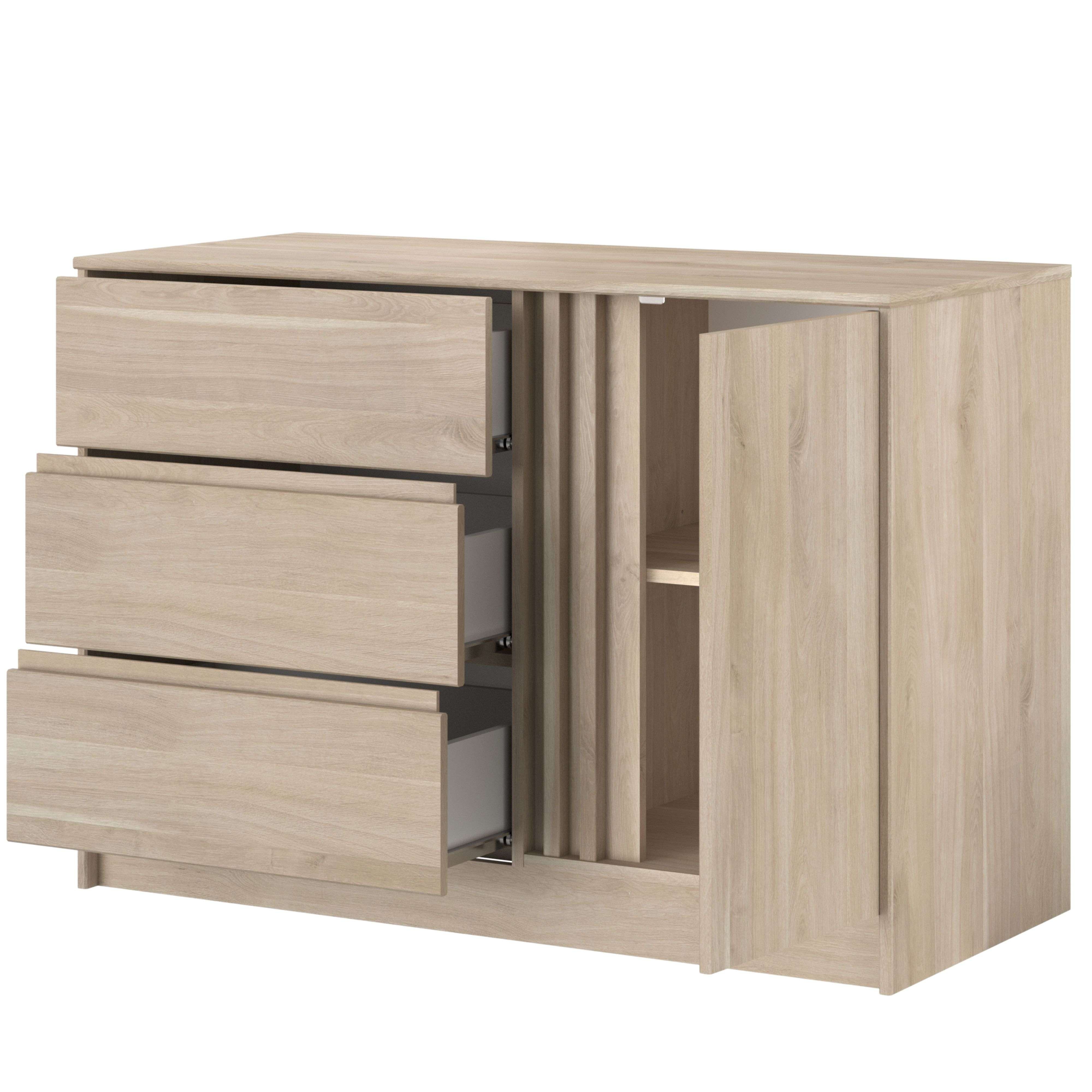 Commode 3 tiroirs 1 portes Palmyre-- - 2