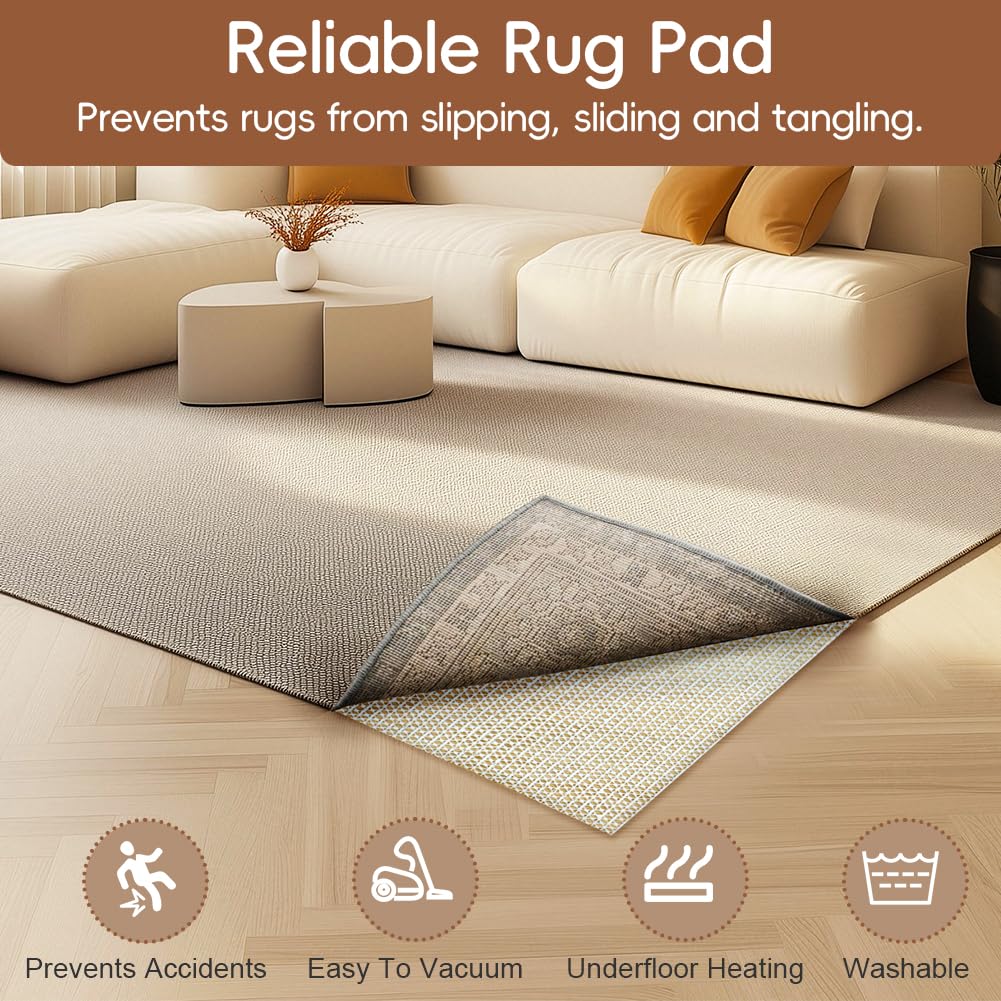 sous-Tapis Anti Derapant, 1.5m*2m Moquette Tapis Stoppeur, PVC Multi-Usage Anti Derapant Tapi, Anti-Glissement Protection Antidérapante pour Tiroirs - 2