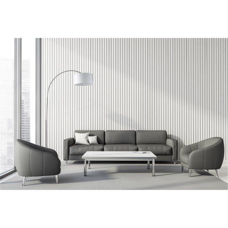 Salon des pieds POLUX simple lumière nickel avec écran blanc FABRILAMP - 5