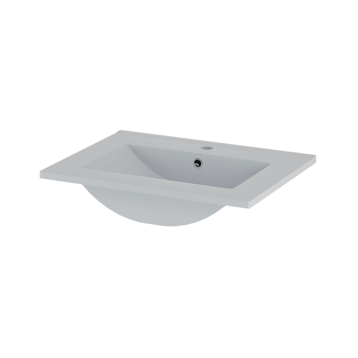 Ensemble meuble simple vasque encastrée 60cm et colonne Astrid Cachemire - 6