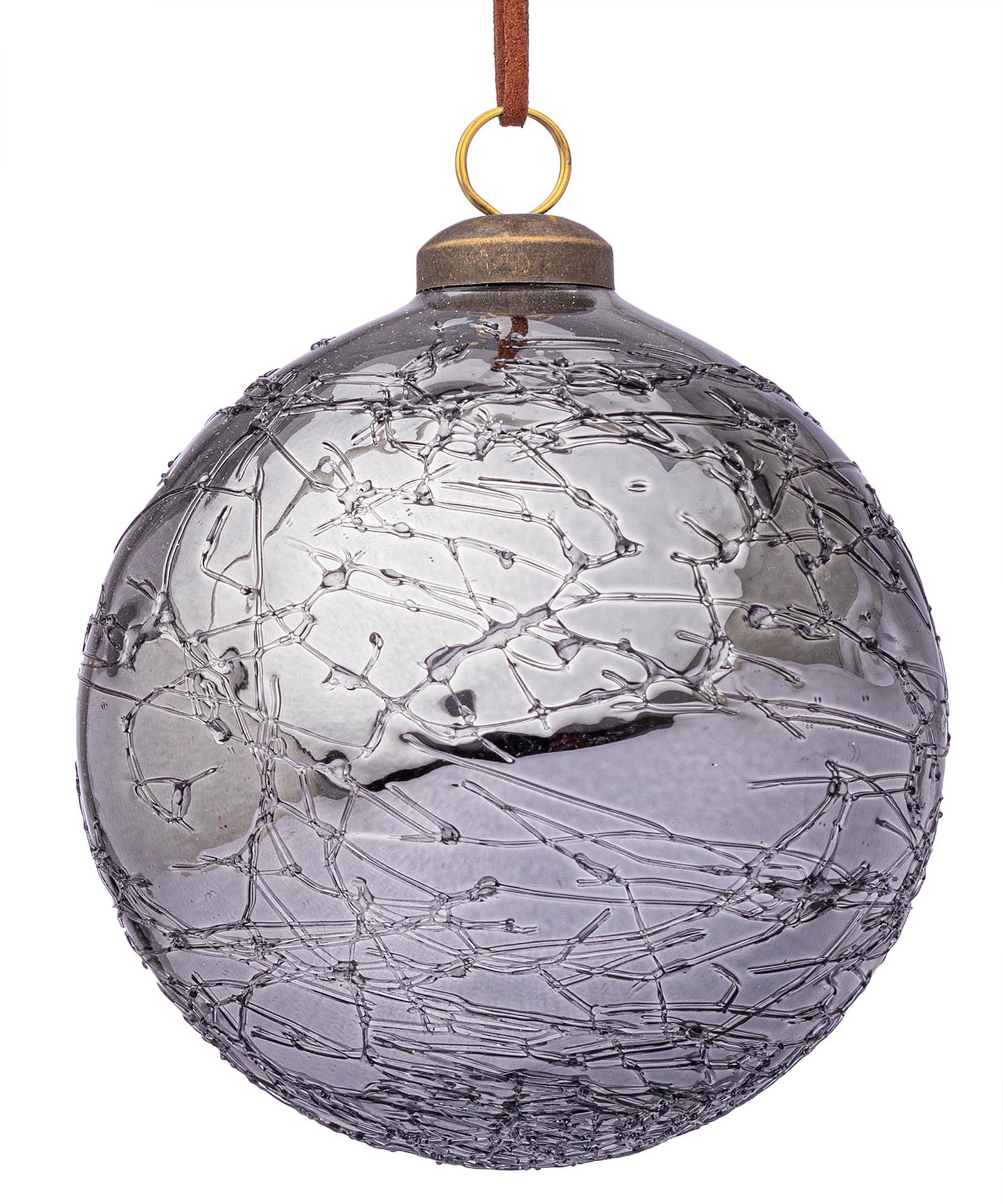 Esfera De Vidrio Gris Glaciado D100mm Leroy Merlin