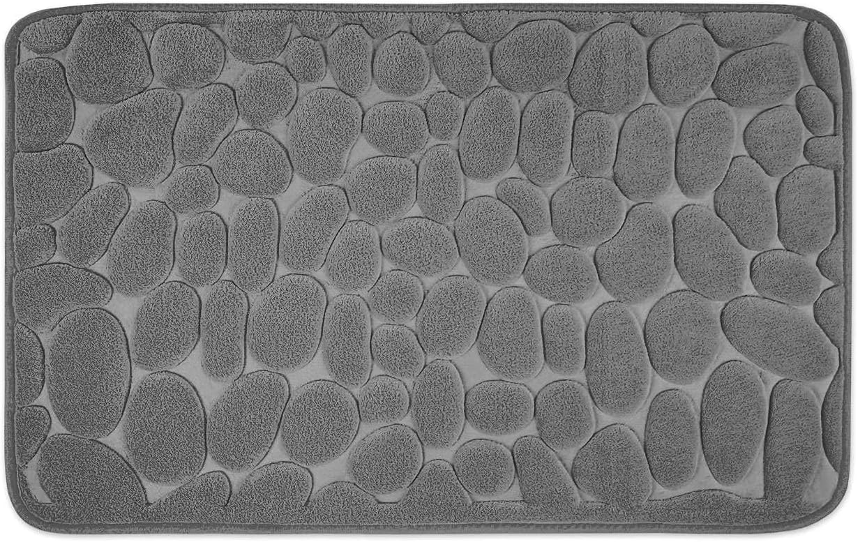 Mata łazienkowa z pianki memory, antypoślizgowa - Mata łazienkowa 40 x 60 cm - Szara