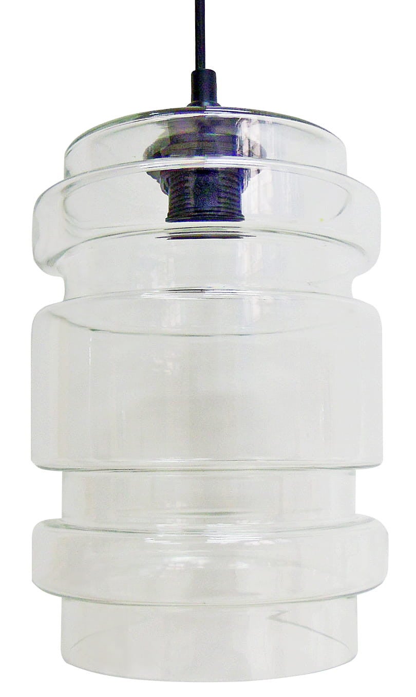 Lampa wisząca Decorado czarno-przezroczysta 1xE27x60W wym: 110 x 17 x 17 cm szkło Candellux