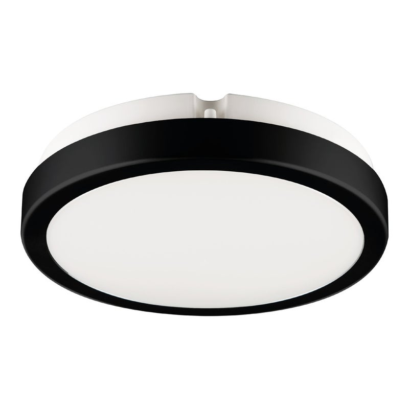 Plafon Vera okrągły czarno-biały LED 12W 4000K 1250lm wym: 6,3 x 18 cm IP65 tworzywo sztuczne Eko-Light