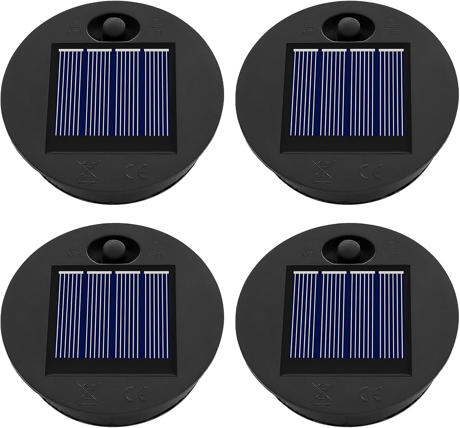 Gobesty Ricambi Per Luci Solari, 6 Pezzi Luci Solari Di Ricambio A LED, Lampada Solare Di Ricambio Con Lampadine A LED, Impermeabile Pannello Solare Di Ricambio, Per Lanterna Solare Da Giardino, 7CM - Foto 9