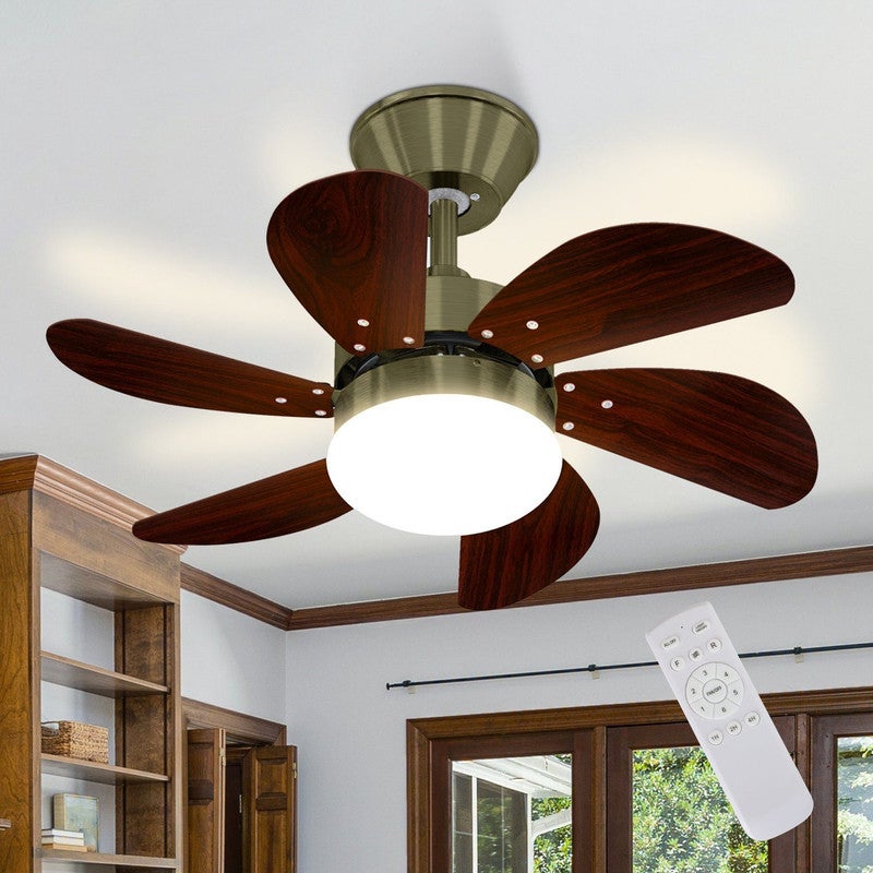 Ufesa CFNP - Ventilateur Plafond Avec Lumière LED 40W - 132 Cm, 6 Vitesses, Ultra Silencieux, Été/Hiver, Minuterie 8h, Télécommande - 3 Pales Bois Naturel Blanc